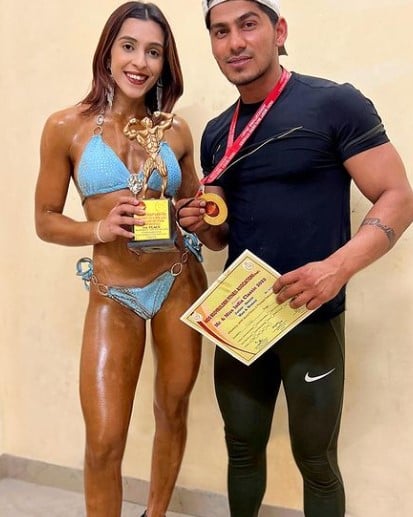 Mehak Sembhy posing after winning Miss North India Classic in 2022
