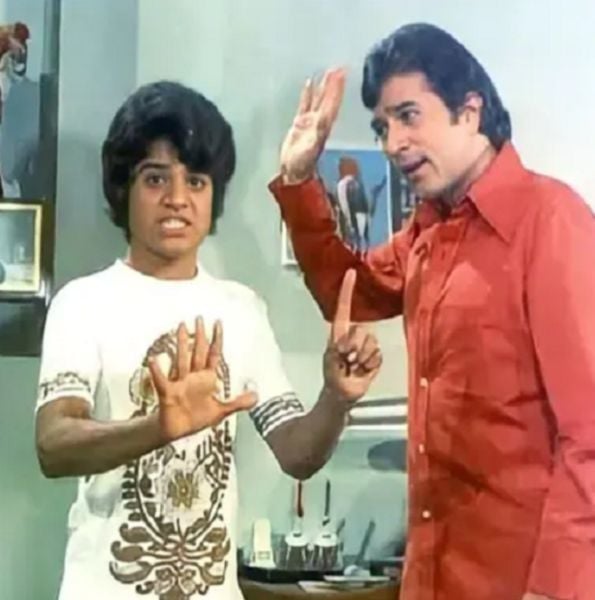 Mehmood Junior (left) in a still from the film 
