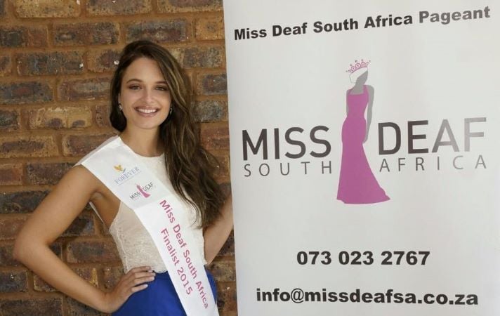 Mia le Roux after being one of the finalists of Miss Deaf South Africa