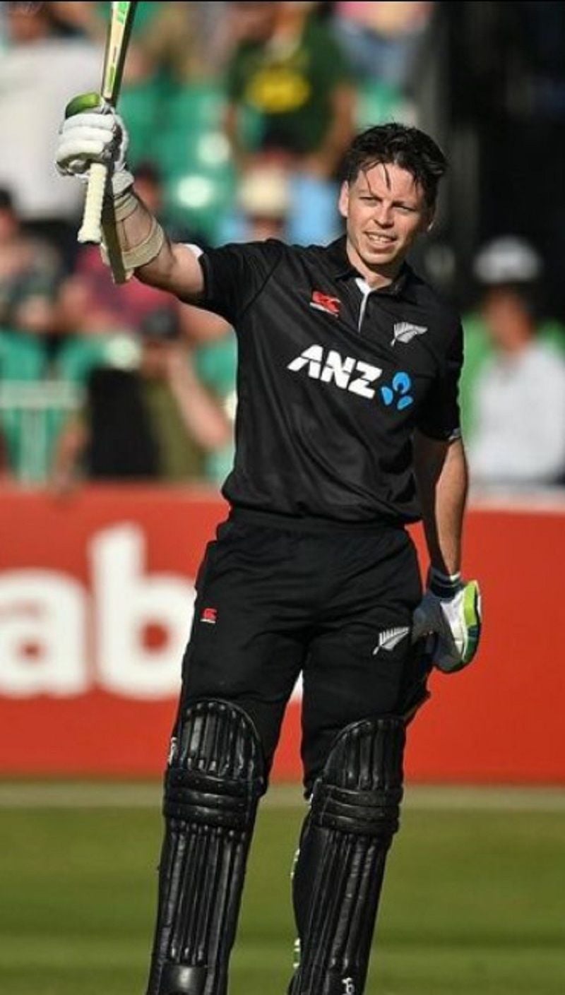 Michael Bracewell makes his first century in the first ODI against Ireland