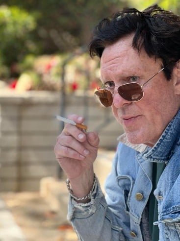 Michael Madsen while smoking a cigarette