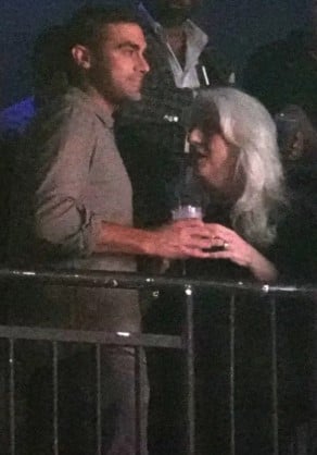 Michael Polansky (left) while talking to Lady Gaga