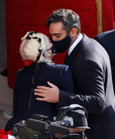 Michael Polansky with Lady Gaga at President Joe Biden