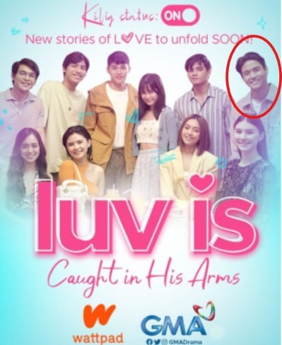 Michael Sager on the poster of the show Luv Is Caught In His Arms