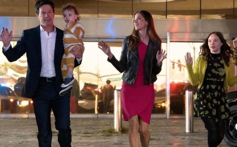 Michelle Monaghan (centre) in a still from the American action comedy film titled