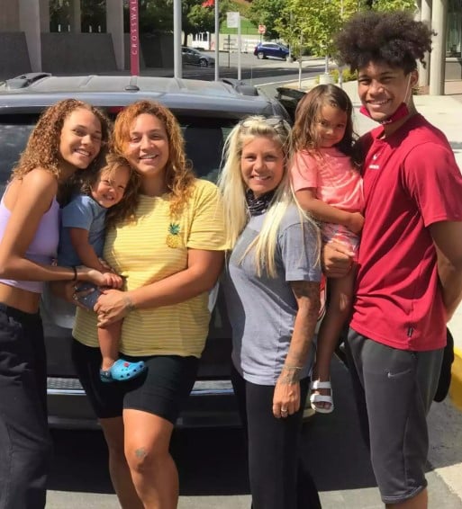 Michelle Moyer with her family