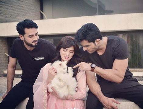 Michelle Mumtaz with a cat