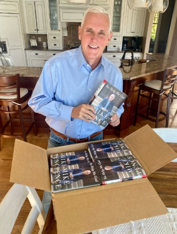 Mike Pence promoting his memoir So Help Me God