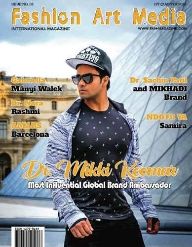 Mikki Koomar featured on a magazine cover