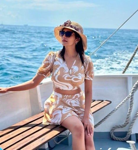 Milana Nagaraj enjoying a holiday