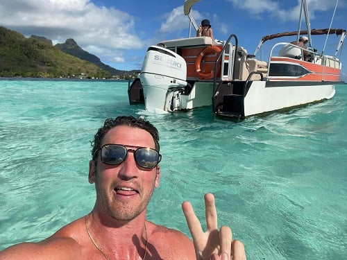 Miles Teller during his vacation