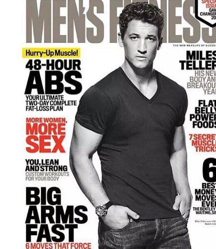 Miles Teller featured on a magazine cover