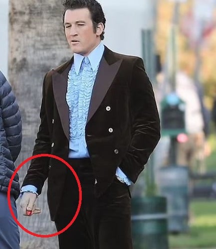 Miles Teller while smoking vape