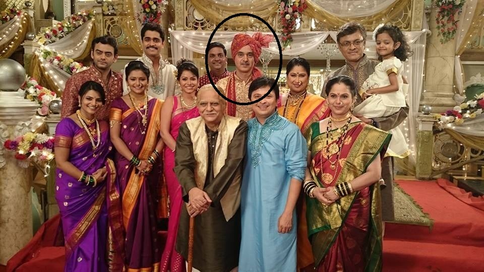 Milind Safai during the shoot of a TV show