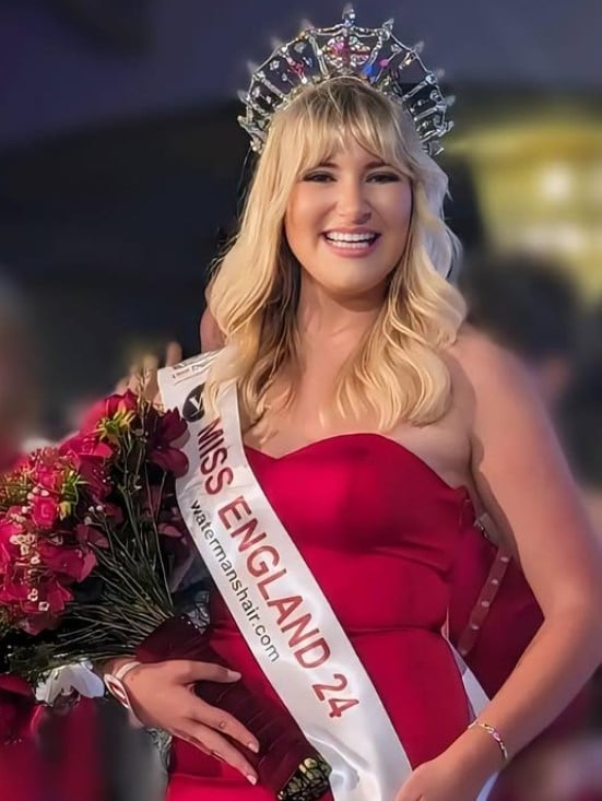 Milla Magee after winning the Miss England 2024 beauty pageant