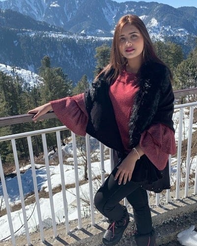 Minahil Malik during her vacation
