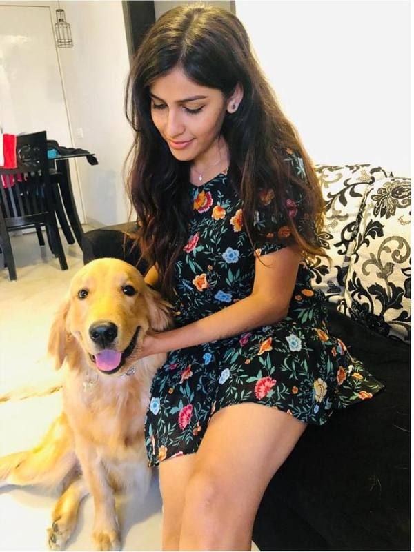 Mira Jagganath with her pet