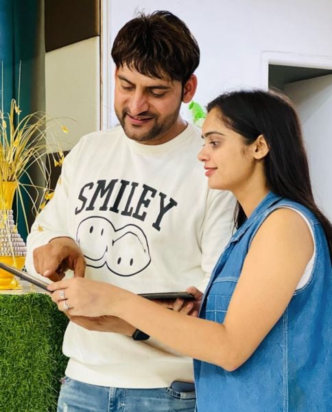 Miss Princy with Ajay Hooda