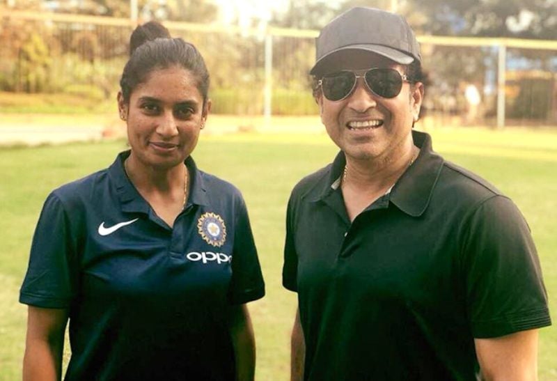 Mithali Raj With Sachin Tendulkar