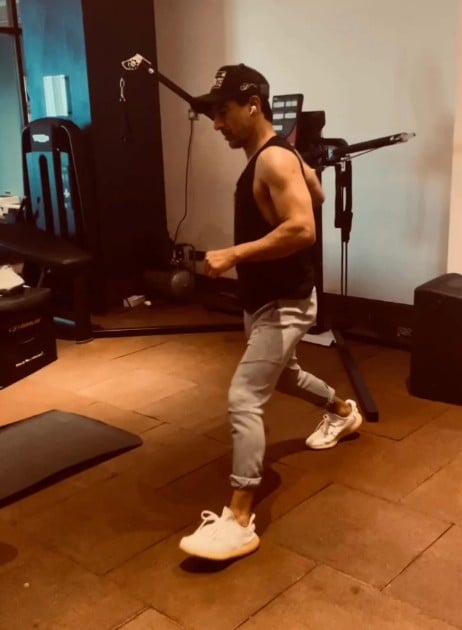 Mithun Manhas during a gym session
