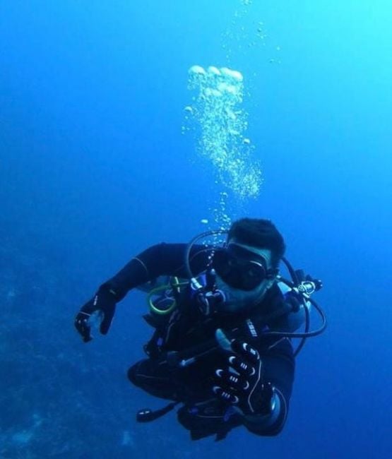 Mo Ismail during a diving session