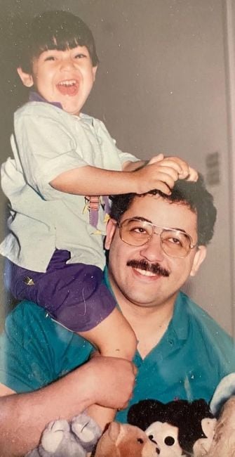 Mo Ismail during his childhood with his father