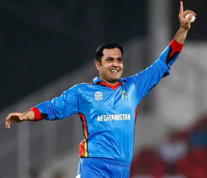 Mohammad Nabi during the 2016 T20 World Cup