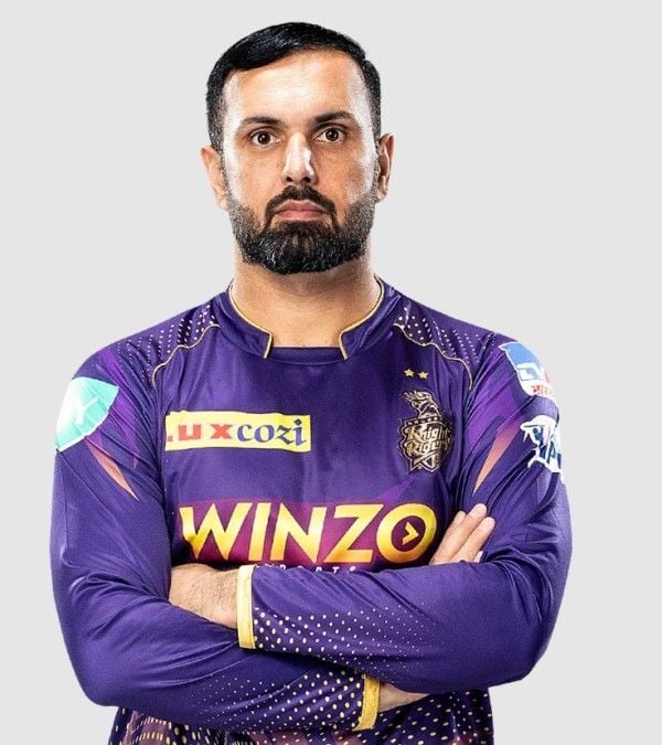 Mohammad Nabi in Kolkata Knight Riders (KKR) jersey