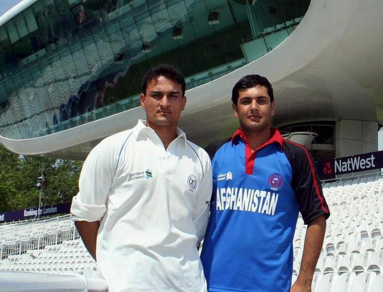 Mohammad Nabi (right) during his early years for Afghanistan