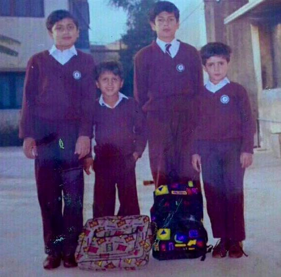 Mohammad Nabi (second from right) during his childhood