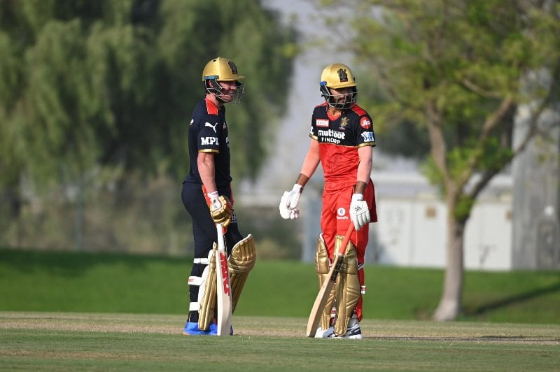 Mohammed Azharuddeen playing in a RCB