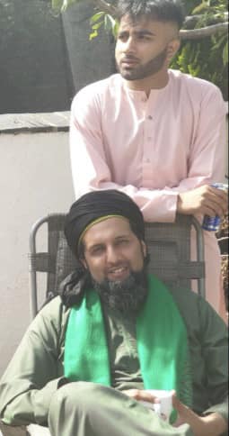 Mohammed Hashim Ijazuddin with his uncle, Anser Hussain
