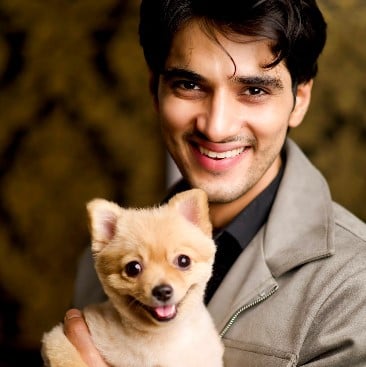 Mohit Duseja posing with his pet