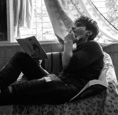 Mohit Duseja while smoking a cigarette