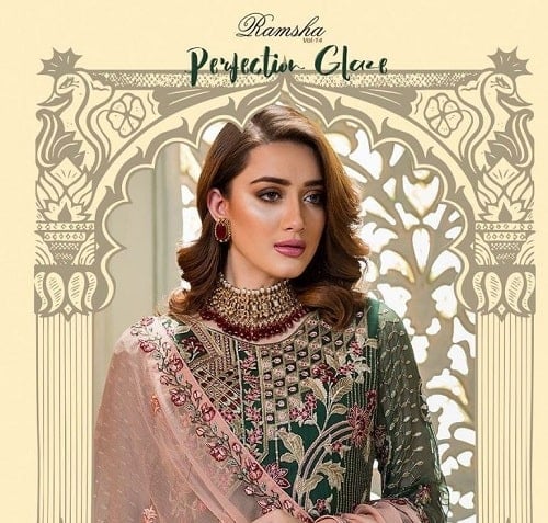 Momina Iqbal in a print advertisement