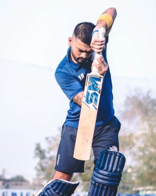 Monank Patel during a training session