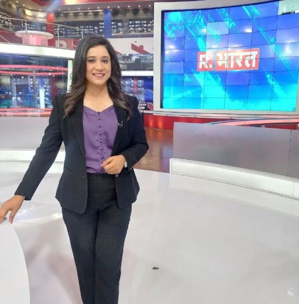 Monica Grover working at Republic Bharat