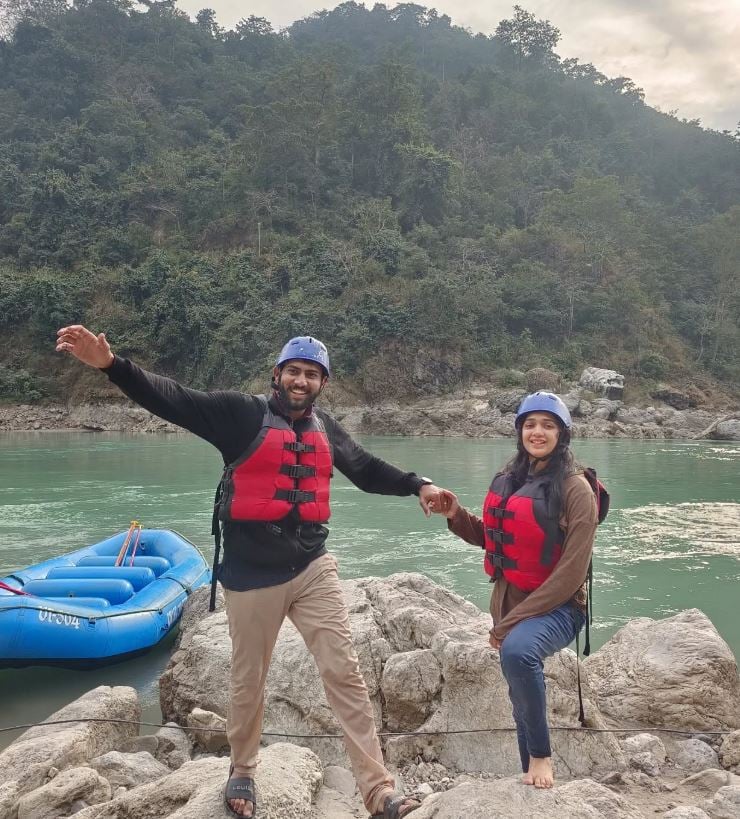 Monica Rathi during her trip to Rishikesh