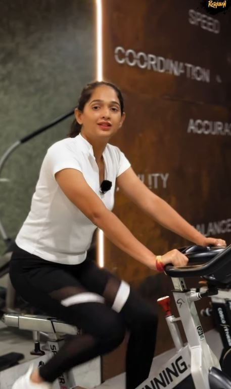 Monica Rathi during her workout session