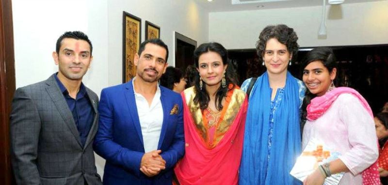 Monicka Vadera with Robert Vadra, Tehseen, and Priyanka Gandhi