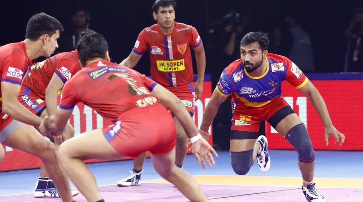 Monu Goyat playing for UP Yoddha