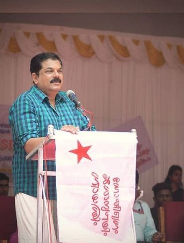 Mukesh Madhavan During Election Campaing