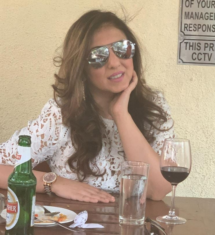 Munisha Khatwani at a restaurant