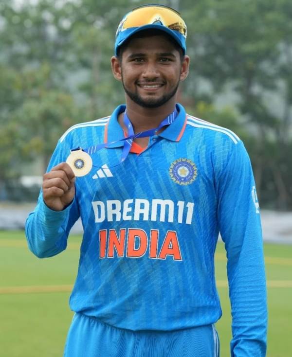 Musheer Khan during a match for India Under-19