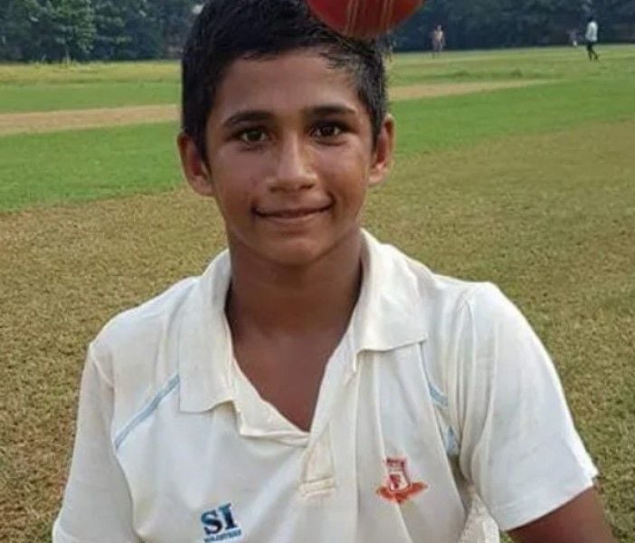 Musheer Khan during a match for Mumbai Under-14