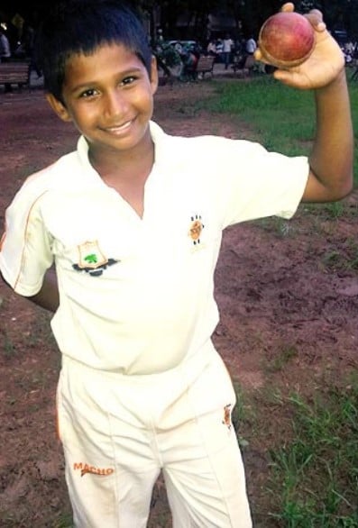 Musheer Khan when he started playing cricket