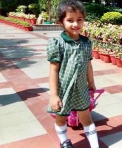 Myra Vishwakarma while going to School