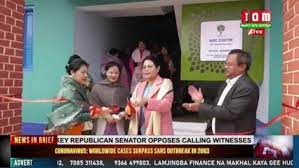 N. Hiyainu Devi inaugurating Imphal WPC store