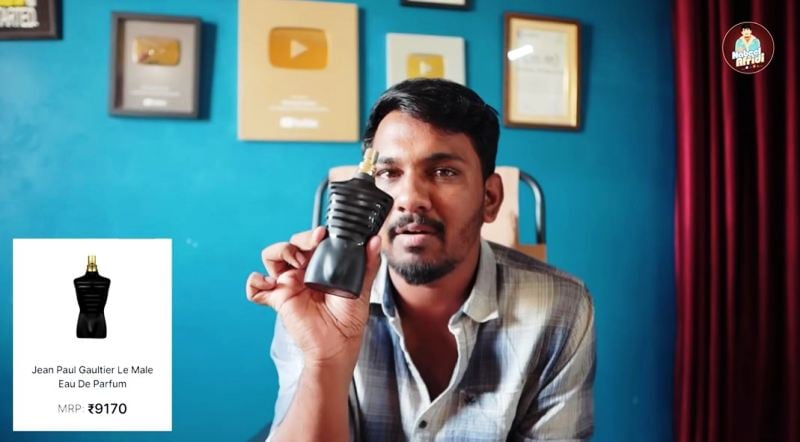 Nabeel Afridi while showcasing his perfume collection