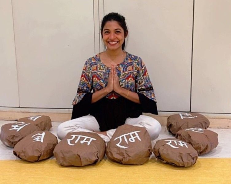 Nabha Gaddamwar with her crafted items